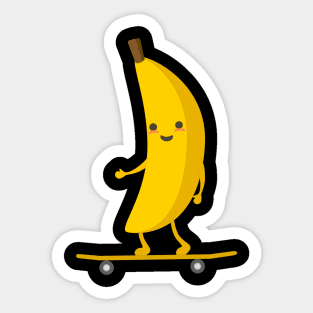 Banana Skater Sticker